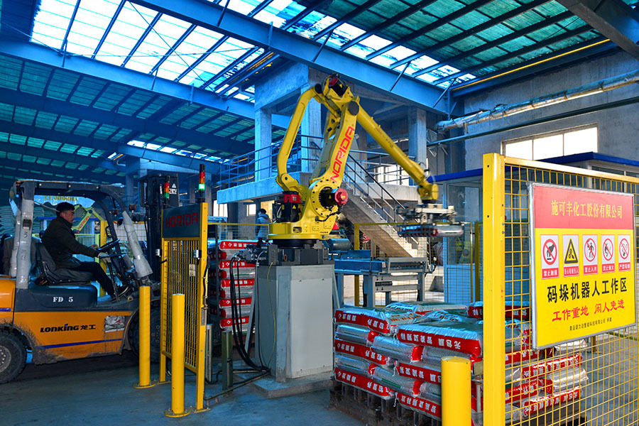 Robot stacking work area