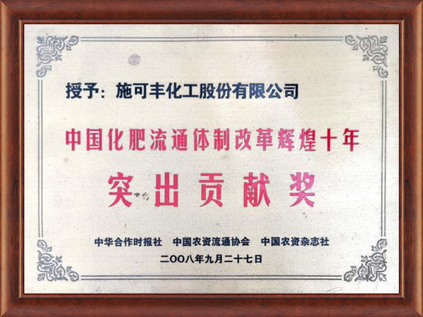 Outstanding Contribution Award