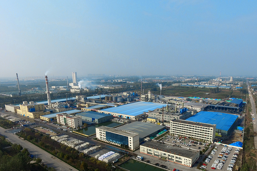 Aerial factory view